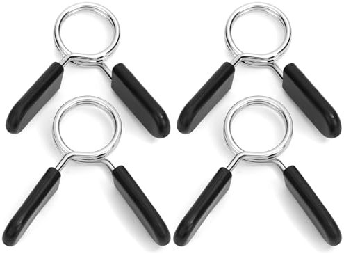 flintronic 4 Pezzi Morsetti per Bilanciere, 25 mm per Bilanciere con Chiusura a Molla, Chiusura a Molla in ABS, per Sollevamento Pesi, Allenamento di Forza, Fissaggi a Manubri Corti