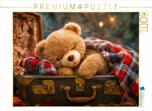 CALVENDO Puzzle Dieser Koffer ist EIN toller Schlafplatz | 1000 Teile Lege-Größe 64 x 48 cm Foto-Puzzle für glückliche Stunden