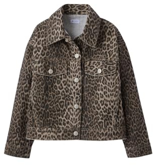JONEN Mädchen Oversized-Jacke mit Leoprint