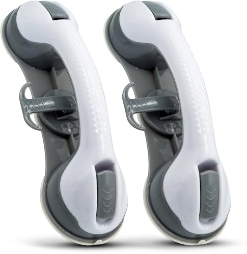 Maniglia Doccia Anziani con Tre Ventose Potenziate – Maniglione Bagno Disabili Antiscivolo