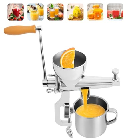 Yidueace Weizengras Entsafter - Edelstahl Kurbelpresse,Langsame Manuelle Saftpresse Für Spinat Grünkohl Weizengras Tomate Traube Granatapfel,Zuckerrohr Sellerie Tomate