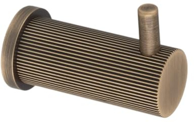 Alexander & Wilks Brunel REEDED Coat Hook, Wall-Mounted (Antique Brass)