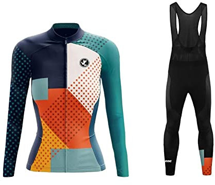 UGLY FROG 2025 Winter Women's Long Sleeves Thermal Fleece Cycling Jerseys + 3D Gel Pad BIB Trouser Bike Suit Bicycle Triathon Clothing Set WZ01