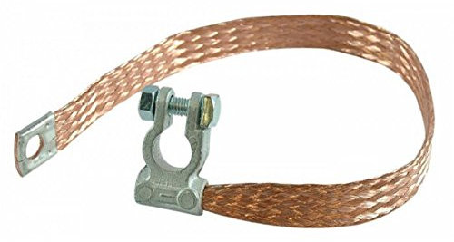 Ama Imel, Treccia di massa con morsetto batteria polarità negativa sezione 25mm² lunghezza 400mm occhiello ø 10,5mm