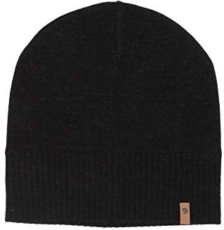 FJALLRAVEN Unisex Merino Lite Black Hat, Schwarz, Einheitsgröße EU