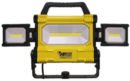 SabreCut 1pc SCLED707ACUK 50W 5000lm Mains Powered LED Work Light | IP54 work light delivers 5000lm with a durable portable handle and tripod compatibility for demanding site use