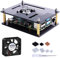 GeeekPi Acrylic Case for Raspberry Pi 4 & 3 With Fan - Compatible With Pi 3/2 Model B/B+ (Brown)