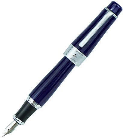 Lanxivi Duke 2009 Charlie Chaplin Dark Blue Fountain Pen Fine Nib, Modern Classic Design Collection Heavy Pen with Pouch