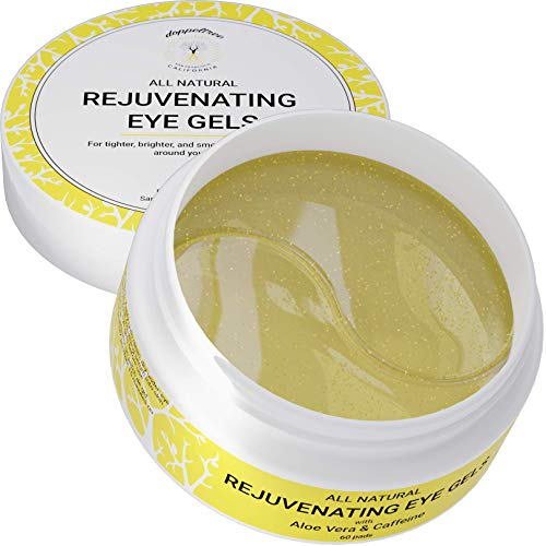 All Natural Coffein Under Eye Patches & Hydrogel Masks (30 Paar) - Anti-Aging-Behandlung für Krähenfüße, Schwellungen, Falten, Augenringe - In San Francisco formuliert