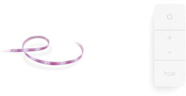 Philips Hue White and Colour Ambiance LED Smart Lightstrip Bundle [2m Base Kit with Hue Dimmer Switch], with Bluetooth, Works with Alexa, Google Assistant and Apple Homekit.