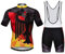 Radtrikot Trägerhose Set gepolstert Herren Radtrikot Anzug Hemd Rennrad Bekleidung Deutschland XL