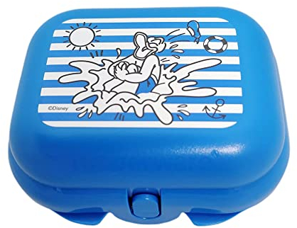 Tupperware Twin to Go Größe 1 Donald Duck Blau Dose für Brot Jause Snacks Snackbox Lunchbox