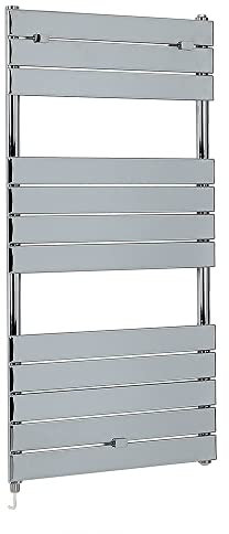 Milano Lustro 600W Chrome Flat Panel Electric Heated Towel Rail - 1213mm x 600mm