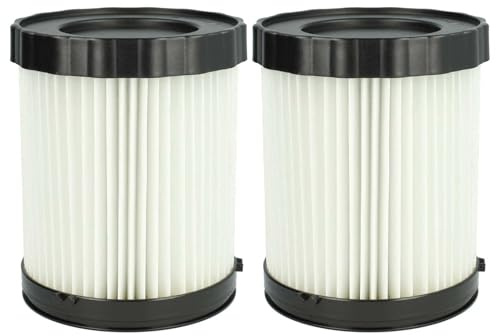 vhbw Filterset 2x Faltenfilter Ersatz für Bosch 3165140917940 | 2 608 000 663, 1 600 A01 1RT für Nass- & Trockensauger - Filter, Patronenfilter, Papier / Kunststoff, Weiß