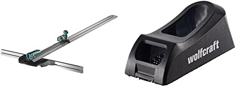 wolfcraft 4008000 Règle Plaquiste en T avec Découpeuse Parallèle & 4013000 Rabot-bloc Plaquiste Extra Large - 150 x 57 mm