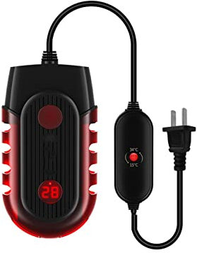 KBUYS Canne Chauffage Basse Eau Aquarium Mini Thermostat Automatique Chauffage Température Rod,100W