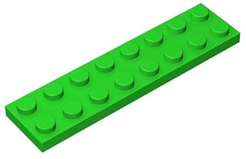 Classic Building Plate 2x8, 50 Piece Light Green Bulk Plates, Compatible with Lego Parts and Pieces 3034, Compatible with All Major Brick Brands(Colour:Light Green)