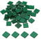 sourcing map Mosaik Fliesen Glas Fliesen Glanz Kristall Glas Stücke Masse Quadrat Glitzer Kristall 2 x 2cm für Haus Dekoration Basteln Handwerk Pack von 50(200g Grün)