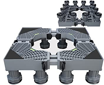 YHJZSM Base de Lavage en Machine, Support de réfrigérateur résistant à l'humidité, Largeur/Longueur 45-68Cm, Support d'appareils pour réfrigérateur et congélateur, Hauteur de Base réglabl