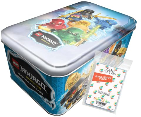 Bundle mit Lego Ninjago Serie 9 Trading Cards - 1 Tin Box + Exklusive Collect-it Hüllen