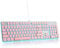 iTastatur Typewriter Keyboard 104-key Pink Square Punk Gaming Keyboard LED Ice Blue Backlit Cute Keyboard with Wired USB Suitable for PC/Win/Mac/Laptop（G1000/Pink）