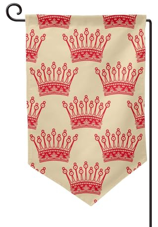Breaux Dekorative Flagge mit rotem Krone, 32,5 x 45,7 cm, für den Außenbereich, kleine Flagge (nur Flagge)
