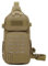 Explokit Tactical Military Chest Sling Bag Water Resistant MOLLE Shoulder Backpack Mens One Strap Casual Daypack with Water Bottle Holder (#03-Brown)