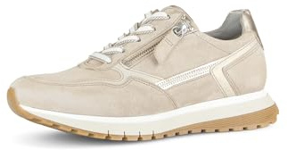 Gabor Damen Low-Top Sneaker, Frauen Halbschuhe,Komfortable Mehrweite (H),Turnschuhe,Laufschuhe,Freizeit,sportlich,Oak/Puder,39 EU / 6 UK