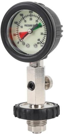 manómetro buceo,alta precisión luminoso medidor presión multifuncional para reguladores universales for buceadores profesionales en aguas profundas emergencias rescate