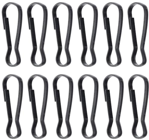 SOFPLATE 1 Box Mit 50 Metall Fahnenmast Clips Selbstklebende Deckenhaken Simplex Karabinerhaken Kürbisform Eisen Push Gate Hängeverschluss Schnallenbeschläge Für Schlüsselanhänger Ausweise Geldbörsen