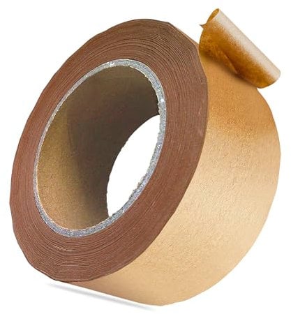 G4GADGET Nastro di carta kraft, nastro adesivo in gomma attivato dall'acqua, 50 mm x 50 m, nastro adesivo forte per sigillare scatole di cartone, nastro per imballaggio resistente a prova di