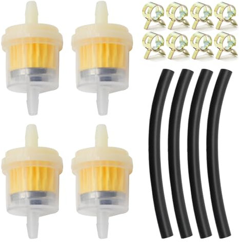 MospdyGear 16 Per Set Prevent Clogging In Line Fuel Filters, Inline Fuel Filter Hose Kit, Replace for Pocket Bikes Lawn Mowers Small Tractors