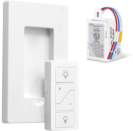 Wireless Dimmer Switch, Remote Light Switch and Receiver kit, Compatible with Alexa Voice Control, Smart Wall Switch Lighting Fixture for Ceiling Lights Pendant Lamps, Support 2.4G&5G