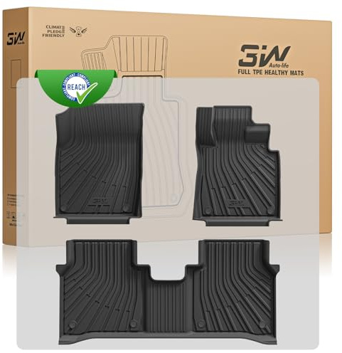 3W Floor Mats Fit for Volkswagen ID.7/ID.7 Tourer 2023-2025, Thorex™ All Weather Custom Car Mat for VW id7, Children Friendly Full Coverage Waterproof Anti-Slip Easy to Clean Car Liner Accessories