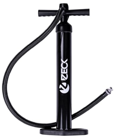 Zeck Hochdruck‑Luftpumpe Doppelhub • Bis 2 Bar • Mit Manometer • Für Zeck Schlauchboote, Belly Cat & Tusker Kayak • Passend für Bajonettverschlüsse