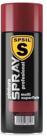 SPSIL Pintura Spray Brillante Rojo Burdeos(pack of 1) 400ml, Metal Secado RápidoPintura Profesional Interior Exterior, Aplicación Fácil en Madera Plástico, DIY Decoración Muebles Automóviles