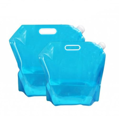 KESYOO Sac à eau portable pour extérieur, pliable et réutilisable, 4 unités bleues, conteneur léger et compact pour le camping, la randonnée et les activités de plein air 5 l