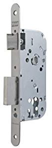 Tesa Assa Abloy 413058RAI Cerradura de embutir para puertas de madera Sin Cilindro Inoxidable Entrada 50 mm / Frente Redondo 130