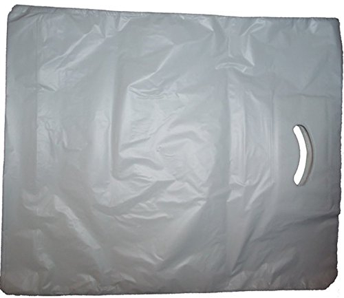 500 Stk MDPE Grifflochtragetaschen gross weiss 55 x 60 + 5 cm
