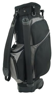RJ Sports Spinner X Transport Wheeled Golf Cart Bag - Black/Heather Grey