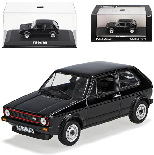 Norev Volkwagen Golf I GTI Schwarz 3 Türer 1974-1983 1/43 Modell Auto