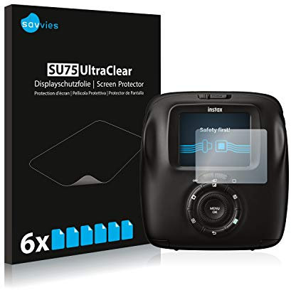 Savvies 6 Stück Schutzfolie für Fujifilm Instax Square SQ20 Displayschutz-Folie Ultra-Transparent