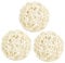 Tenlacum 60-100mm White Large Wicker Rattan Balls - Decorative Balls for Bowls, Vase Filler, Coffee Table Decor, Wedding Party Decoration (3 pieces) (8cm)