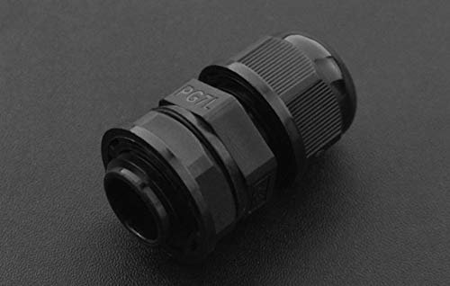 Gland PG-7 - Racor de cable impermeable, color negro