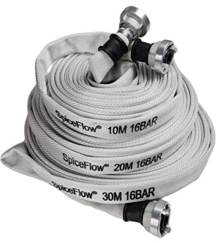 SpiceFlow Bauschlauch Industrieschlauch Storz-D 20 Meter Feuerwehrschlauch Gartenschlauch VA-Draht 16 Bar