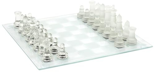 MISTER GADGET Jeu d'Échecs en Verre Design Original 25x25 cm Transparent | Verre, jeu d'échecs, design original, 25x25 cm, divertissement et décoration, transparent