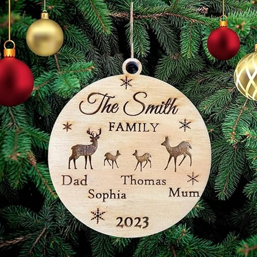 Familie Christbaumschmuck mit Namen