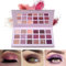 Lucoss Palette Ombretti - Ombretto Rosa Palette da Trucco Matte Glitter Shimmer Eyeshadow Trucchi Make Up Occhi 18 Colori