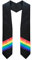 Endea Graduation Rainbow LGBTQ+ Gay Pride Stola, schwarz, Einheitsgröße
