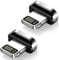 2x Adapter für PLATINUM Nylon Magnet Schnellladekabel kompatibel mit iPhone 13 12 Pro Max mini 11 XS XR X 10 8 7 6S 6 Plus 5 SE - 2x Stecker